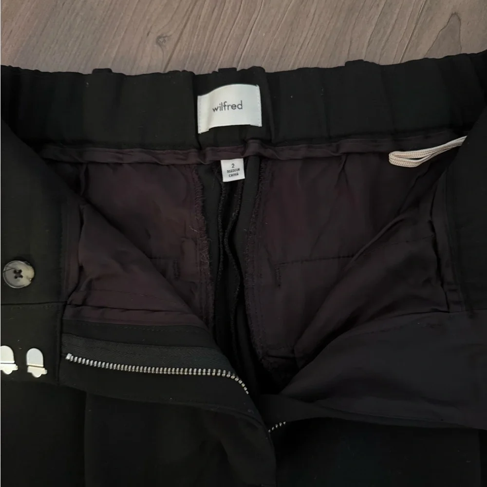 Wilfred Black Classic Tailored Trousers Size 2 High Waisted Dress Pants - Picture 7 of 7